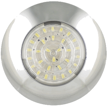 Okrągła lampa wewnętrzna 24 LED, wodoszczelna, biała, 12V