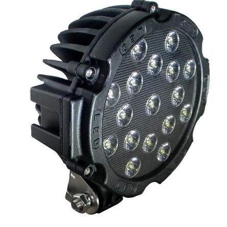 Lampa robocza LED 17x LED okrągła czarna L0091-B /L0091