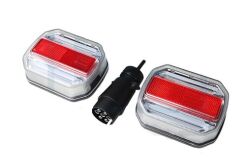 Bezprzewodowe lampy tylne LED, dynamiczny kierunek, 4 funkcje - para