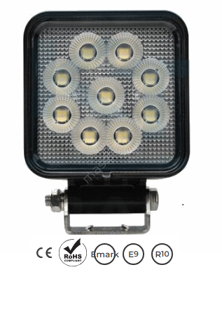 LAMPA ROBOCZA OSRAM, 36LED, 36W, KWADRATOWA, ROZPROSZONA TT.13336