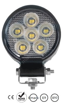 OSRAM work lamp, 24LED, 24W, round, diffuse