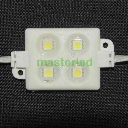 Moduł wodoodporny led 4 SMD, 12V, chłodna biała