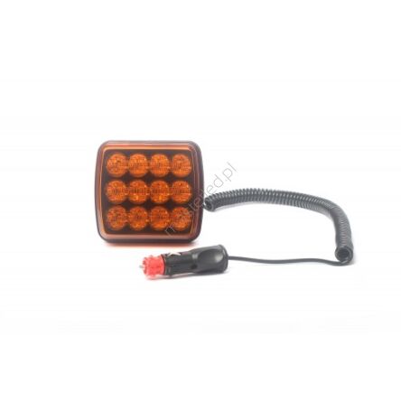 Lampa strobo LED 5W żółta R10 R65 LW0044 12/24V na magnes