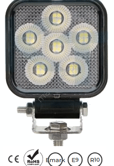 Lampa robocza OSRAM, 24LED, 24W, kwadratowa, rozproszona