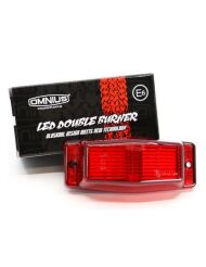 OMINUS - Lampka Double Burner LED 24V czerwona/pomarańczowa/biała/pomarańczowa bezbarna