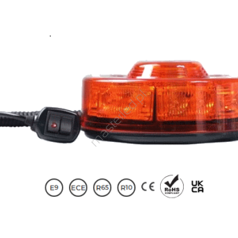 LAMPA OSTRZEGAWCZA MAŁA OKRĄGŁA, 12-24V, 10LED