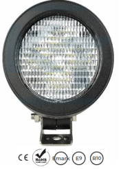 OSRAM 4 LED work lamp, 60W, diffused, black, round, designed for John Deere