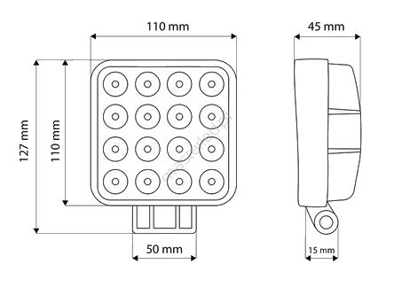 Lampa robocza LED 48W 12/24V