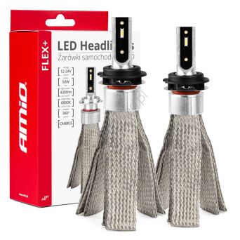 Żarówki samochodowe LED FLEX+ H7-6 12V 24v 6000K canbus AMIO-03662