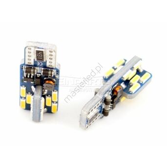 ŻARÓWKA EPL52 Diody LED T10 24 SMD 4014 CANBUS 3k  (2SZT) yellow