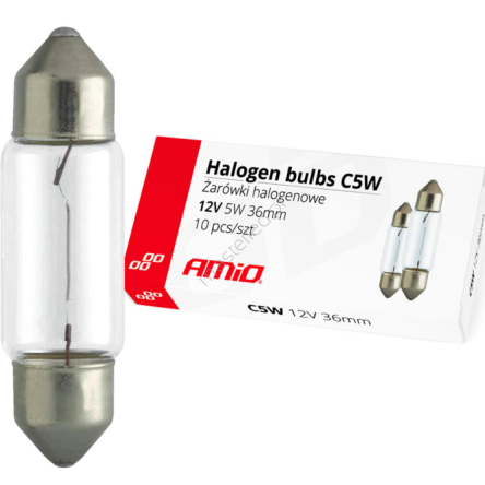 Żarówki halogenowe C5W Festoon 36mm 12V AMIO-01486