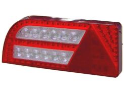 Lampa tylna LED PRO-CURVE z trójkątnym odblaskiem 12/24V lewa